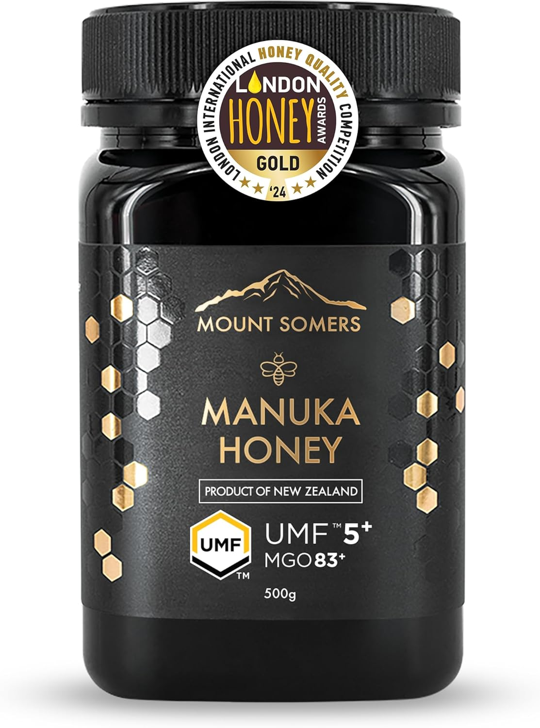 Mount Somers 100% Pure Premium Raw Manuka Honey - UMF 5+ / MGO 83+ 500G Jar, Non GMO New Zealand Manuka Honey, Genuine Natural Superfood, Great Taste, UMF Certified & Traceable image number 3