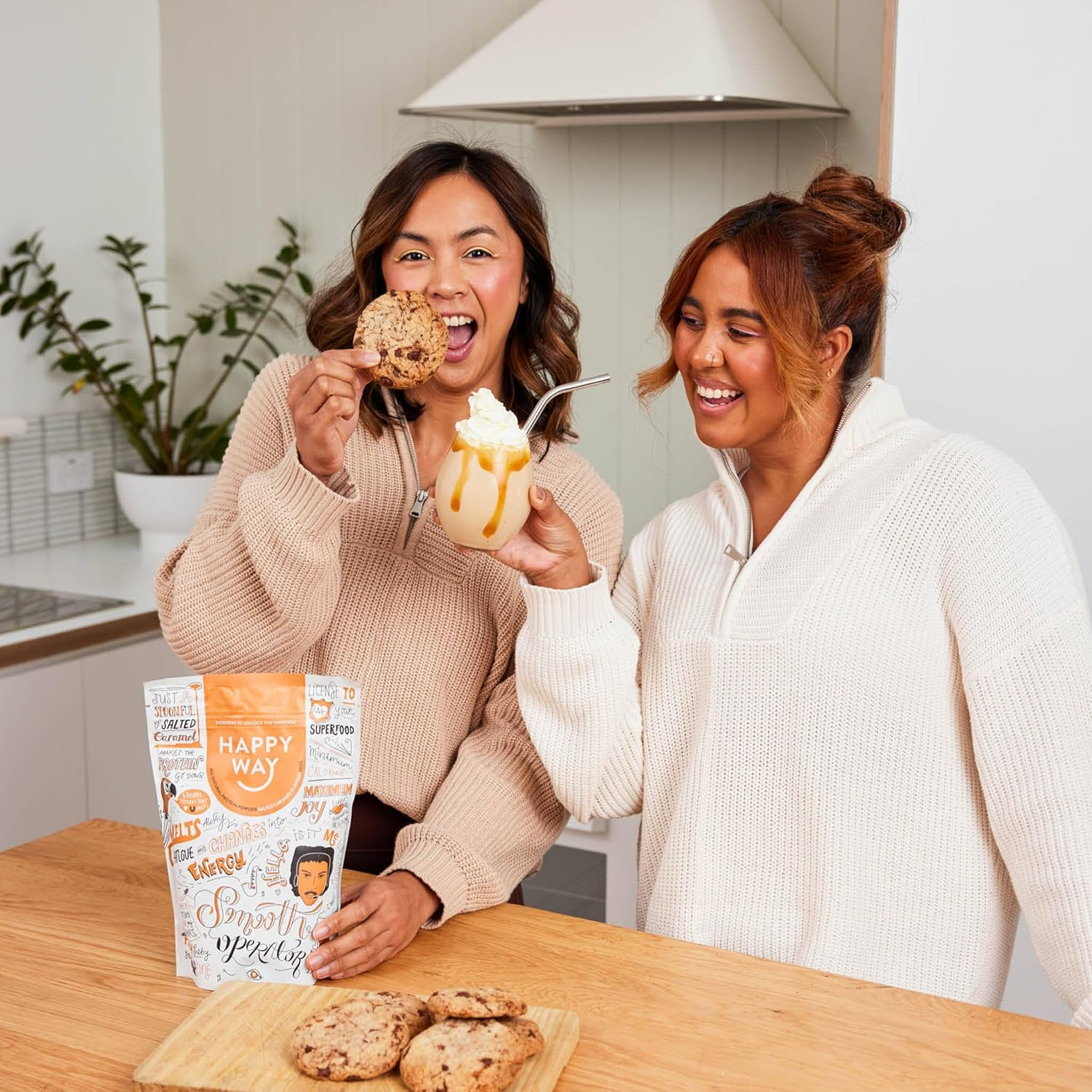 HAPPY WAY Salted Caramel Whey Protein Powder - 500G | Creamy Caramel with Hint a of Salt | Supports Toning & Muscle Recovery | Ideal for Shakes, Smoothies & Healthy Recipes image number 3