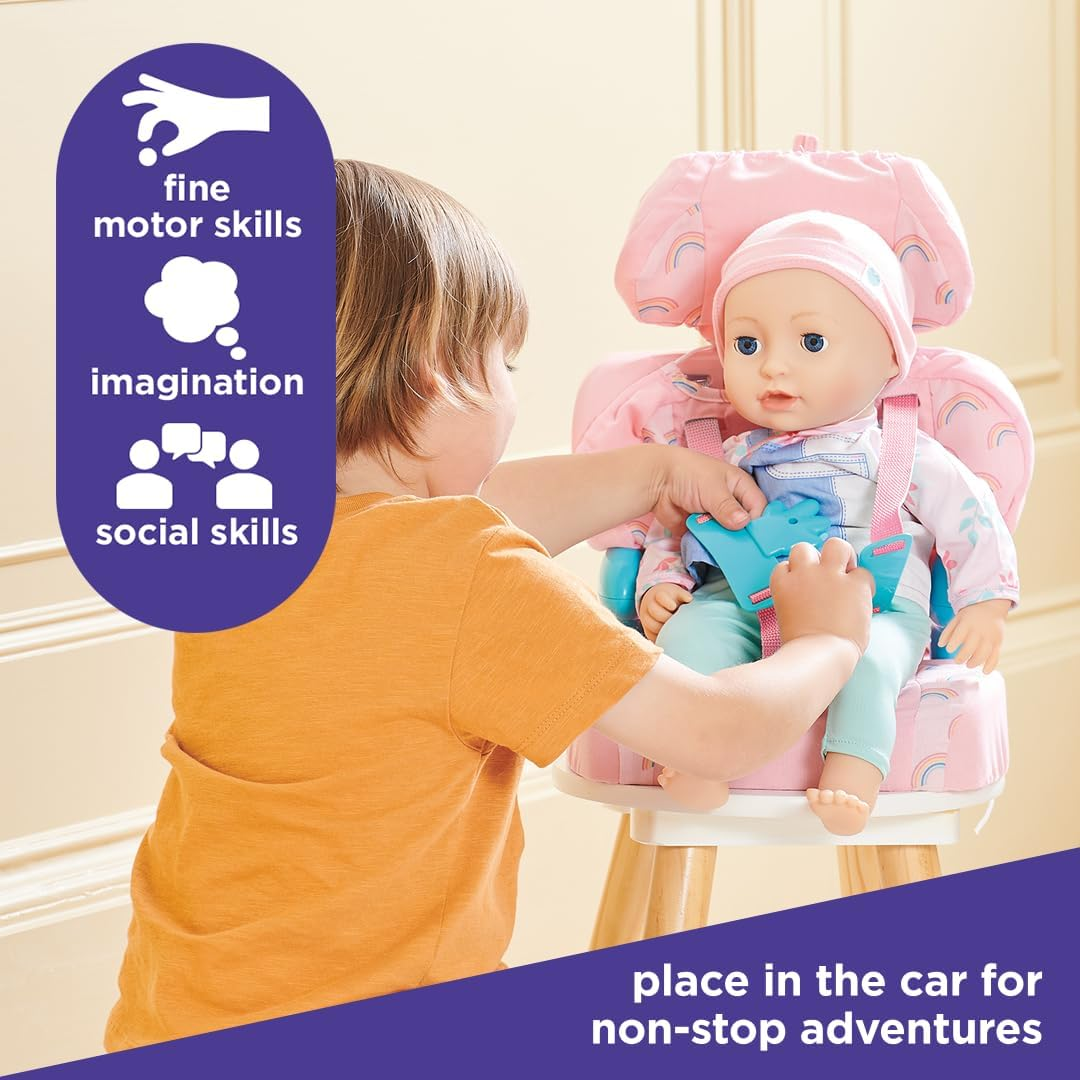 Casdon 710 Doll Car Booster Seat - Bring Your Favorite Friend for a Ride!,Pink/Purple image number 1