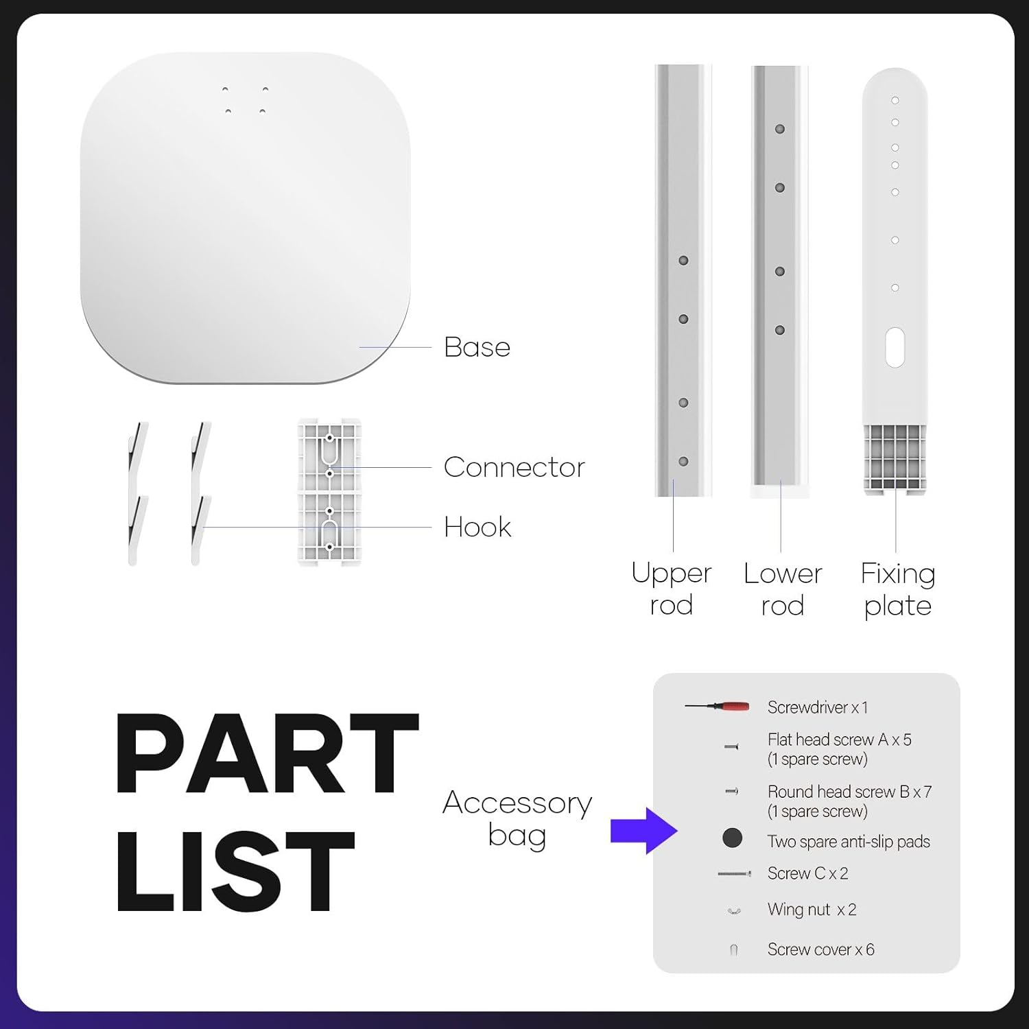 Maxkon Freestanding Vacuum Cleaner Stand Rack Hook Compatible for Dyson V7 V8 V10 V11 V12 V15 G5 Detect Slim Cordless Stick Cleaning Attachment Storage Holder Metal Base image number 1
