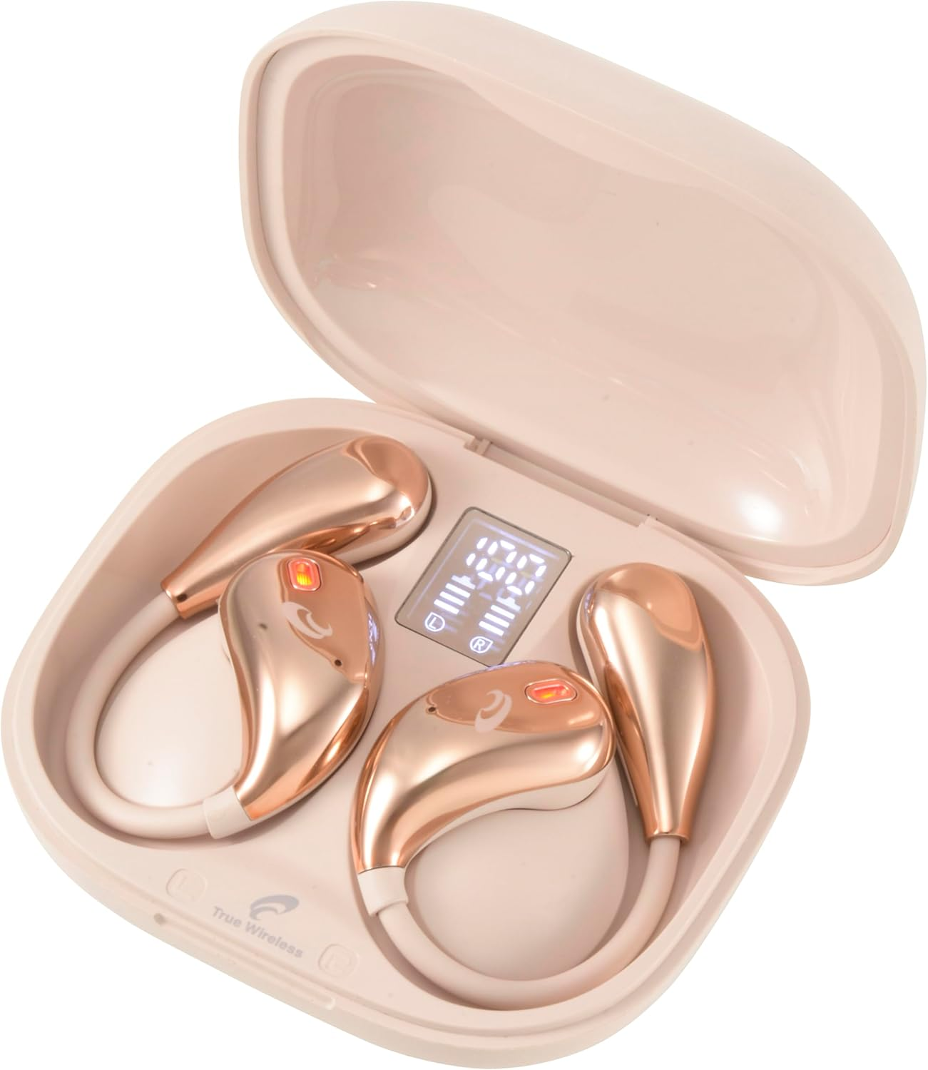 Ohm (OHM) Audiocomm Fully Wireless Earbuds OWS Ear Hooks Beige |HP-W610N-U 03-3194 Ohm Electric image number 1