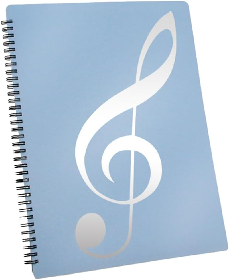 Sheet Music Folder, 60 Pages Capacity, Sheet Music Holder,Fits Letter Size A4, Writable & Detachable(Blue) Easy Install image number 5