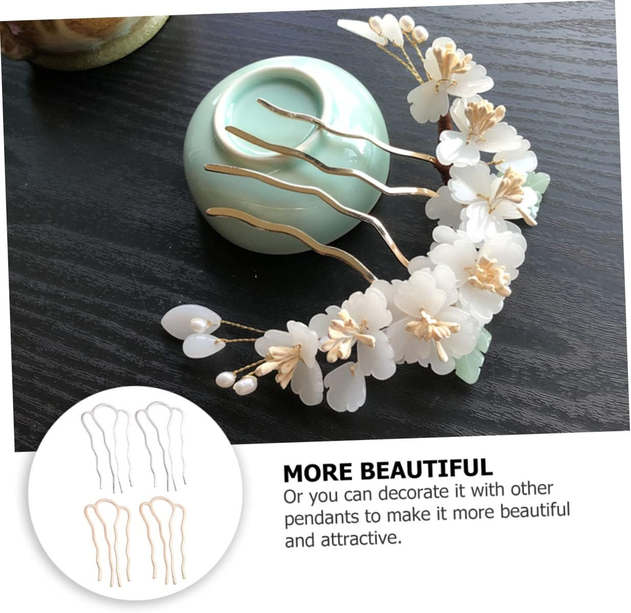 Beaupretty 8Pcs Vintage Hairpin Hair Accessory Kit Elegant for Women Girls Hair Beads