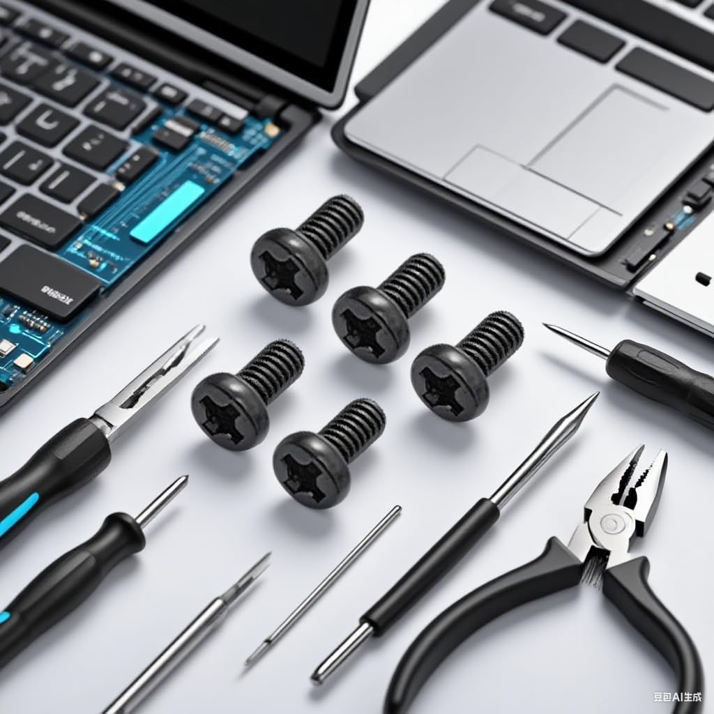 HSSDTECH (1Set 5PCS Lower Bottom Screws for DELL Inspiron 5310 5401 5402 5405 5408 5409 5410 5415 5418 Vostro 5310 5401 5402 5410 5415 Laptop Bottom Base Cover Case Screws（No Anti-Stripping Screws image number 3