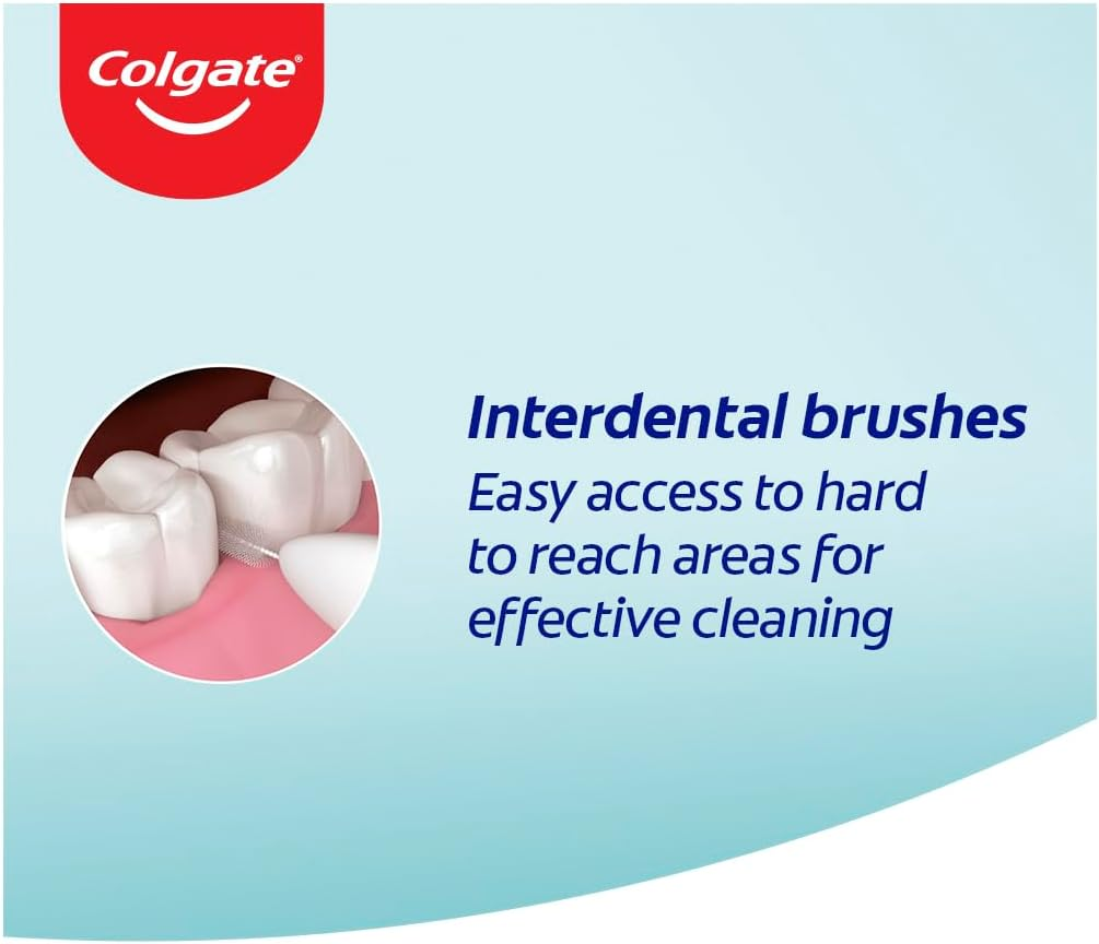 Colgate Interdental Brushes, 8 Pack, Soft Bristles, Size 3 for Medium Tooth Gaps