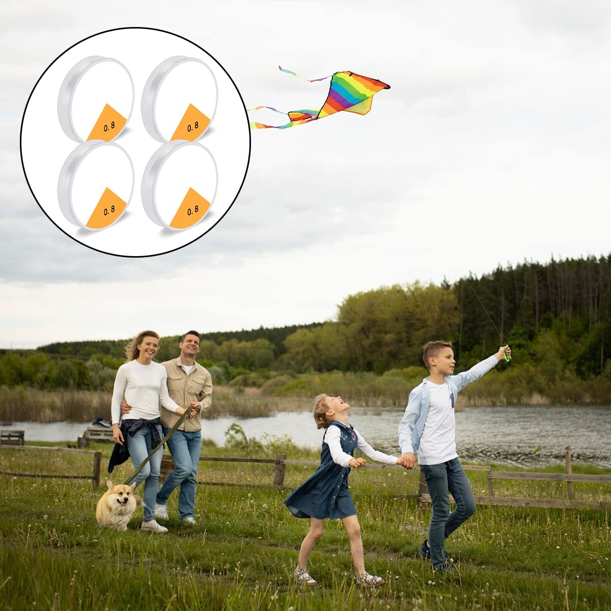 BEZANU Elastic Stretch Thread, 4 PCS Clear Bead String for Hanging, Bracelet and Jewelry Making (0.8Mm) image number 3