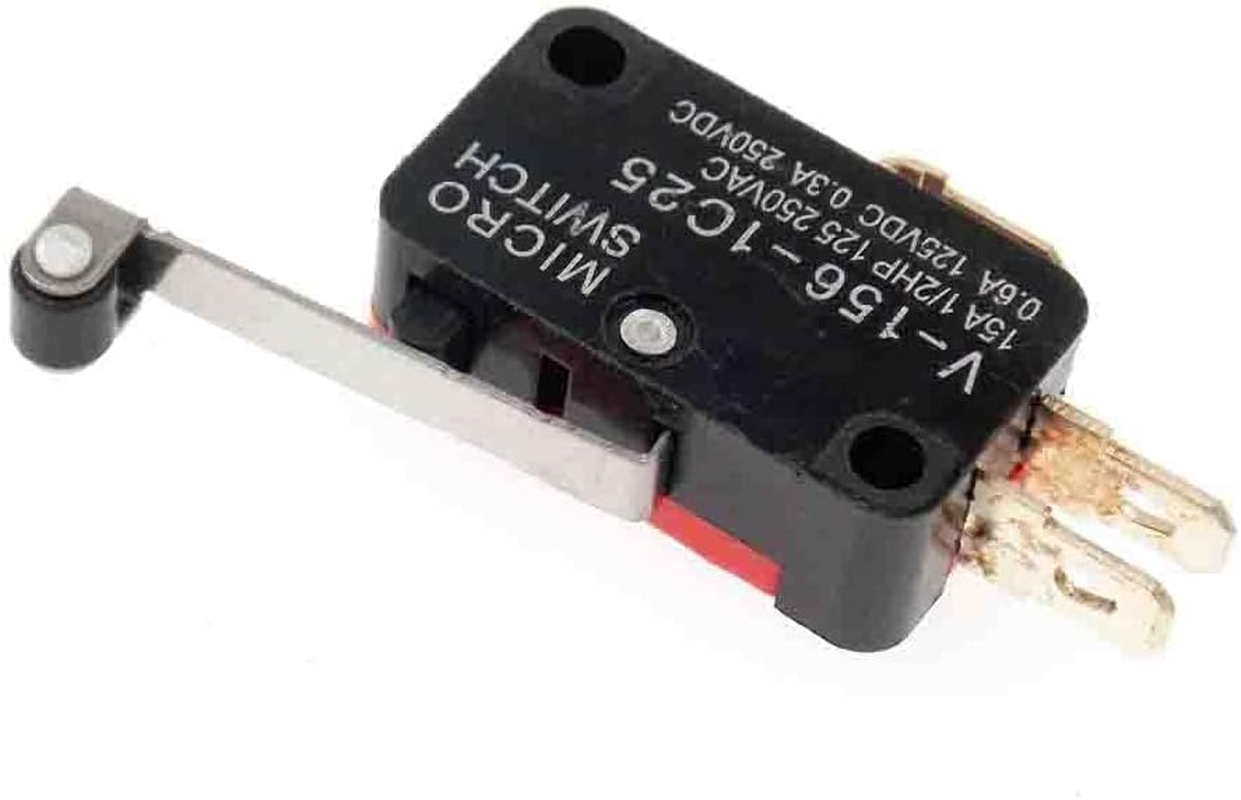 20Pcs V-156-1C25 Instant SPDT Snap Action for Micro Limit Switch with Long Hinged Roller