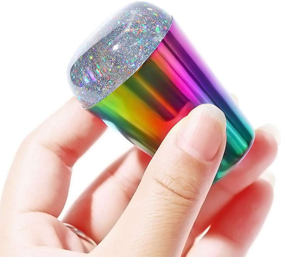 1 Piece Nail Art Stamper Nail Stamper Nail Stamping Kit Silicone Nail Art Stamper Stamping Palette Image Transfer Tool DIY Polish Print Template Manicure Tools(Multicolor) image number 1