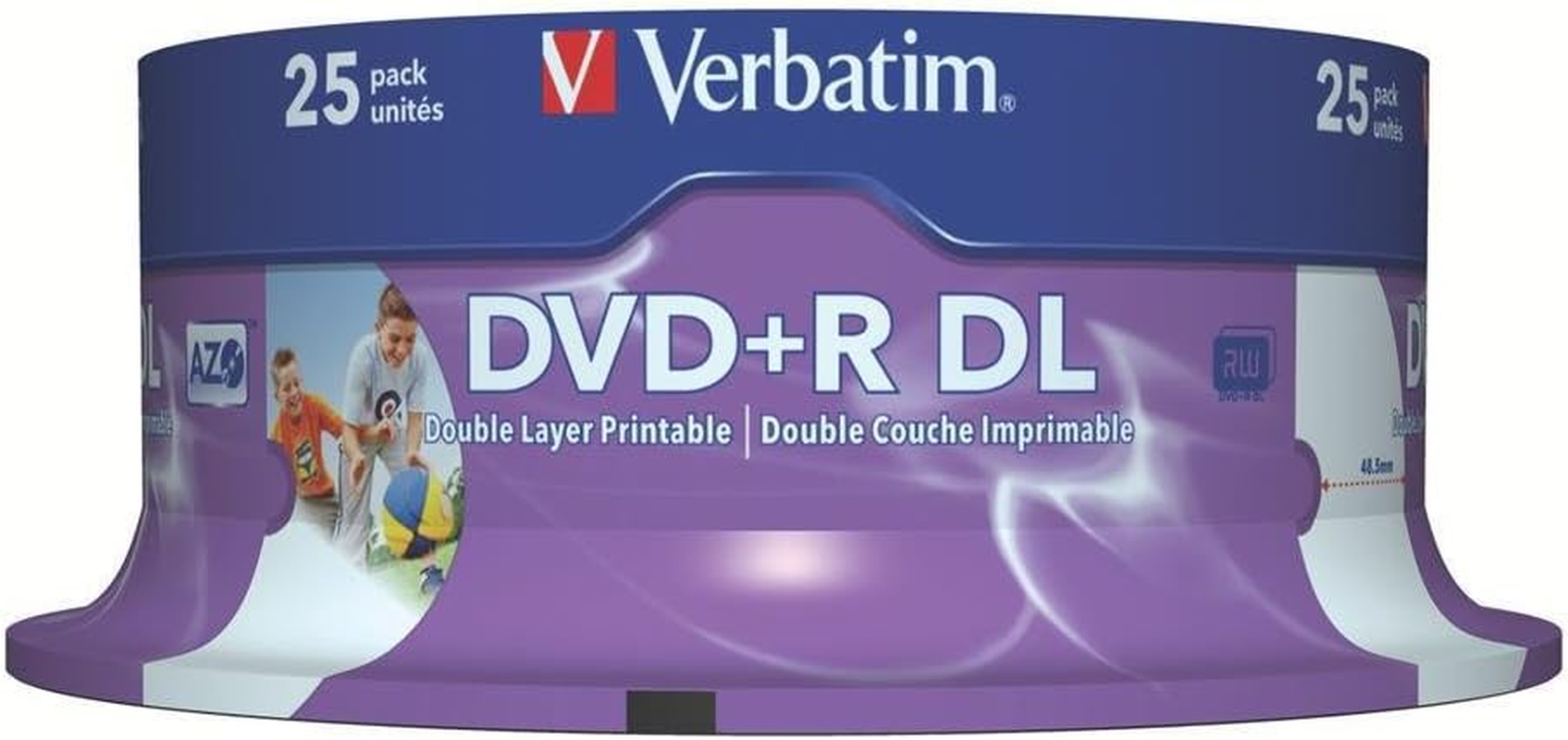 Verbatim DVD+R DL 8.5GB 25Pk White Wide IJ 8X image number 4