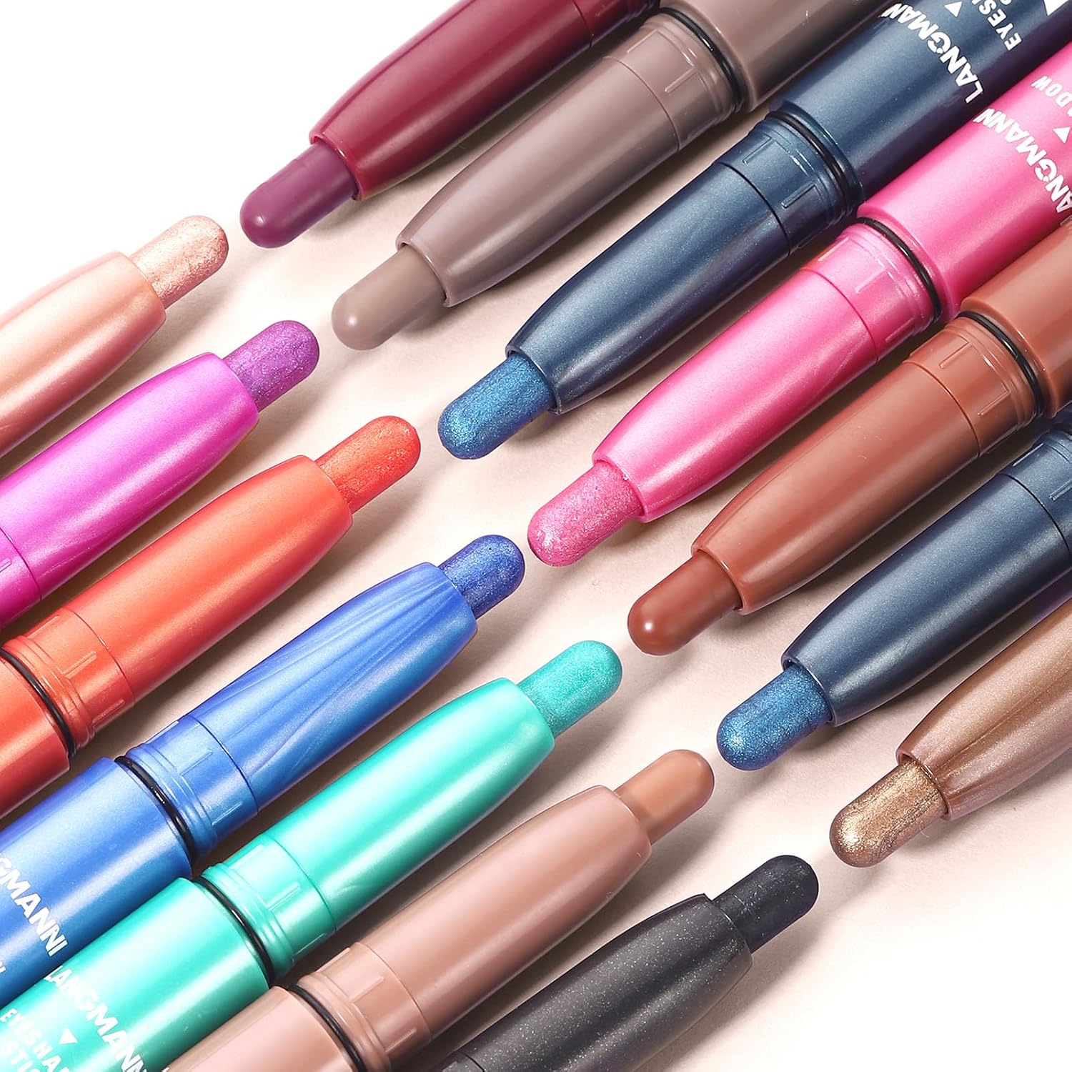 Roseflower 6 Colors Eyeshadow Shimmer Stick, Highlighter Eye Shadow Stick Set, Colorful Eyeshadow Pencil Crayon Creamy, Waterproof Pearly Sparkle Glitter Cream Stick Pen Eyeliner Makeup for Women - A image number 3