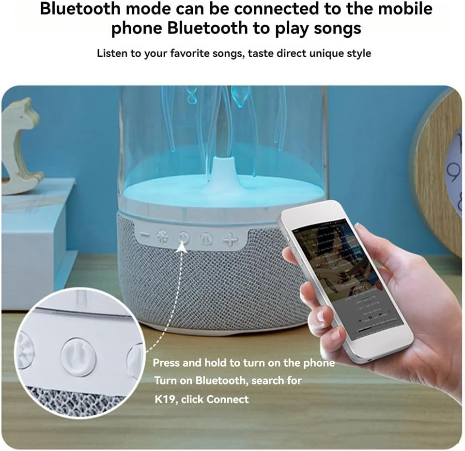 Xioaue Jellyfish Lamp Bluetooth Speaker Colorful Portable Hifi Stereo with 3D Surround Sound, Subwoofer, Home Theater System