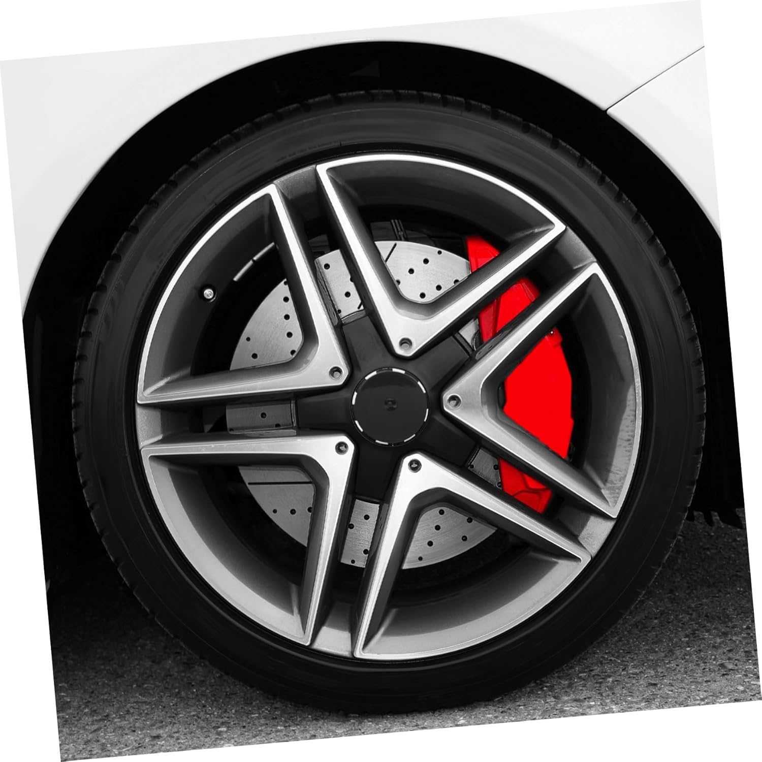 DONFAMDS 4Pcs Wheel Hub Caps Black Rim Center Covers for Car Modification Weatherproof Plastic Easy Install Stylish Hub Center Caps image number 3