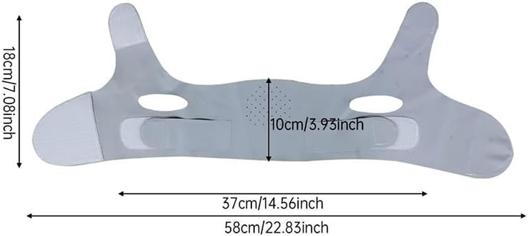 Mask Chin up Mask Face Strap, Soft Chin Strap V Shaped Face Mask (Green, 18 * 58CM)