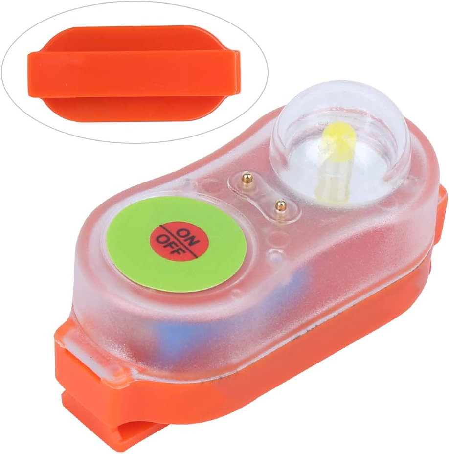 Life Jacket Light, Seawater Self Lighting Jackets Lights High Intensity Water Strobe Light Automatic Locator Mini LED Life Saving Lamp Flashing Beacon Range Rescue Overboard Survival(Orange) image number 4