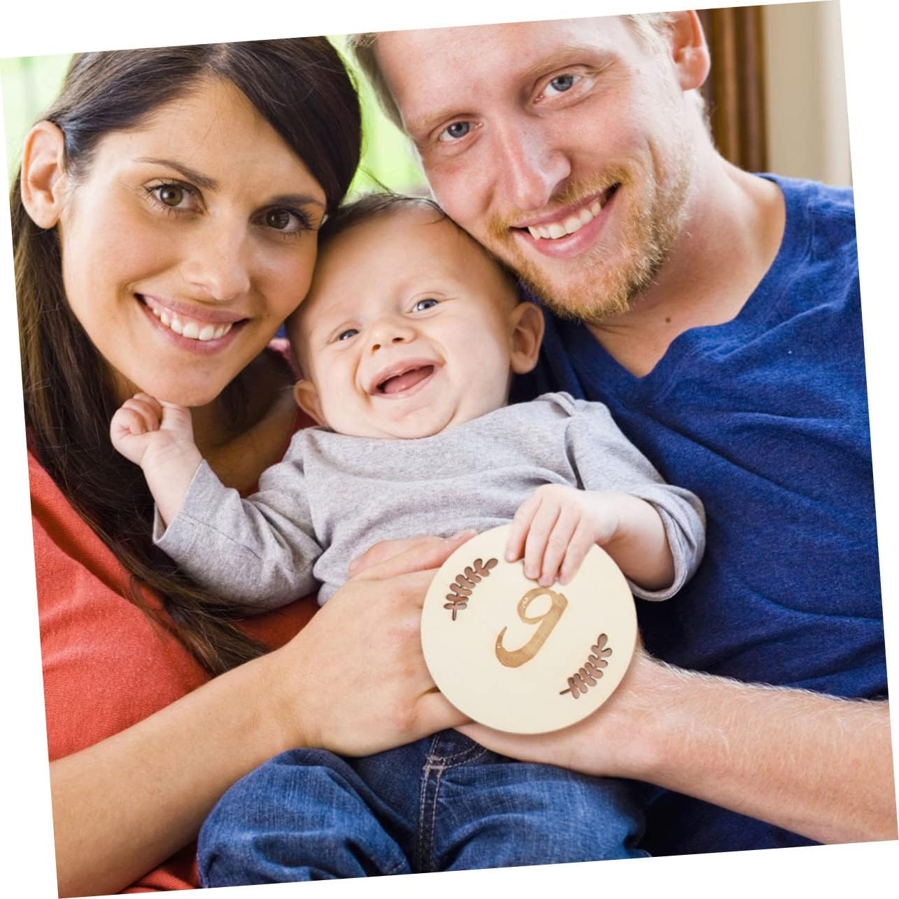 Yardwe 24 Pcs Birth Month Number Cards Wooden Leaves Design Milestone Photography Props for Newborns Monthly Keepsake Shower Gift image number 4