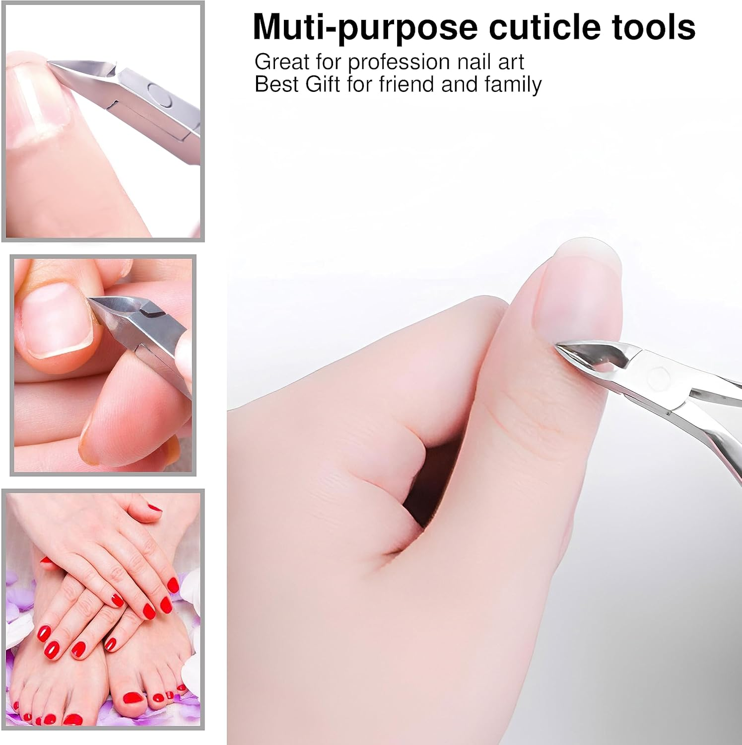 UM Supplies Cuticle Trimmer | Hangnail Remover | Extremely Sharp | Professional Cuticle Nippers | Stainless Steel | Cuticle Clippers | Pedicure Manicure Tool I Jaw 14 (5Mm) image number 6