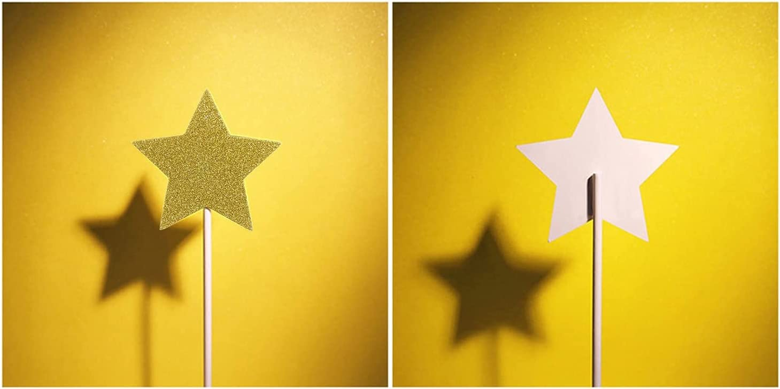 Confetti! 30Pc Gold Star Cake Cupcake Decorations Toppers Picks Supplies, Appetizer Picks image number 3