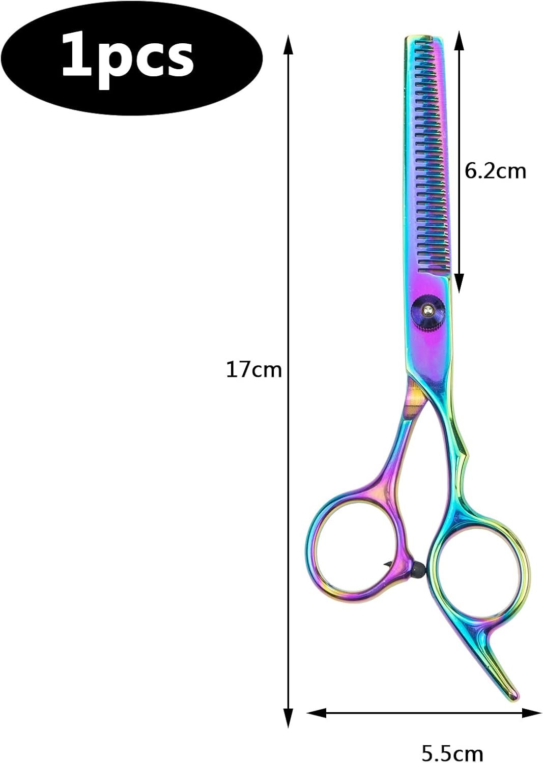 Professional Hairdressing Scissors, Modelling Scissors, 6.7 Inch Stainless Steel Hair Scissors, Professional Thinning Scissors with Extremely Sharp Leaves, Thinning Scissors Hairdresser for Unisex,