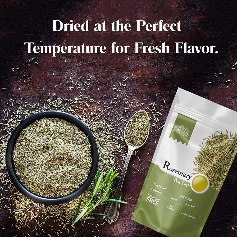 Rosemary Leaf Tea Cut 100 G | Dry Rosemary Sprigs| Rosmarinus Officinalis Leaves for Herbal Tea | Premium Quality Loose Leaf Tea by Hebhac Herbals image number 5