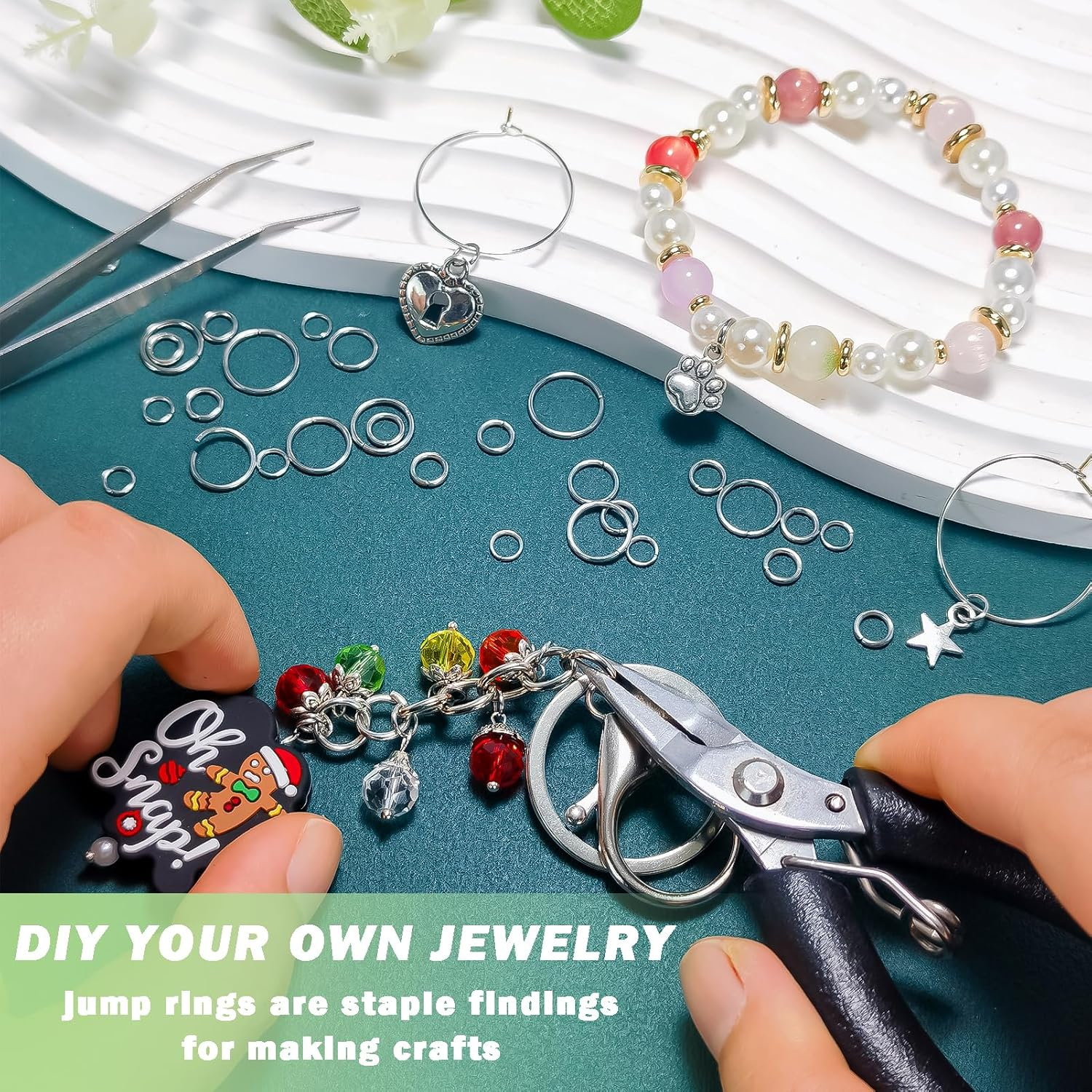 1000Pcs 10Mm Stainless Steel Jump Rings 18 Gauge Metal O Rings Close but Unsoldered Single Loop Connector Rings for Jewelry Necklaces Bracelet Earrings Keychain DIY Making image number 1