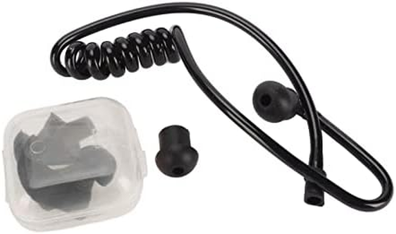 Earpiece Coil Tubes Kit for Kenwood for Baofeng for Arcshell for Uniden Walkie Talkie Earpieces, Earpiece Acoustic Tube (Black Eartips) image number 1