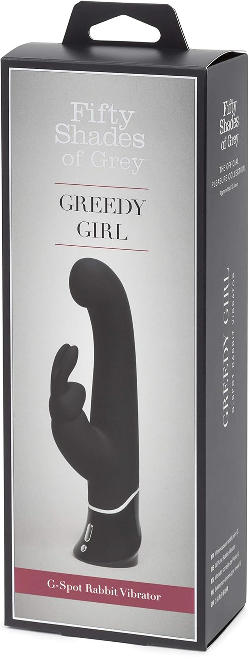 Fifty Shades of Grey Greedy Girl Rabbit Vibrator - 5.5 Inch Silicone G Spot Vibrator Gifts for Women - Dual Stimulation Adult Sex Toy - Rechargeable & Waterproof - Black image number 1