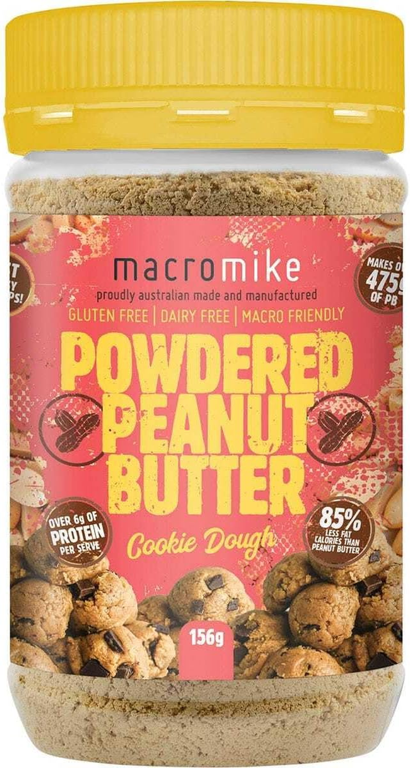 Macro Mike PB+ Powdered Peanut Butter, Cookie Dough, 180 Grams