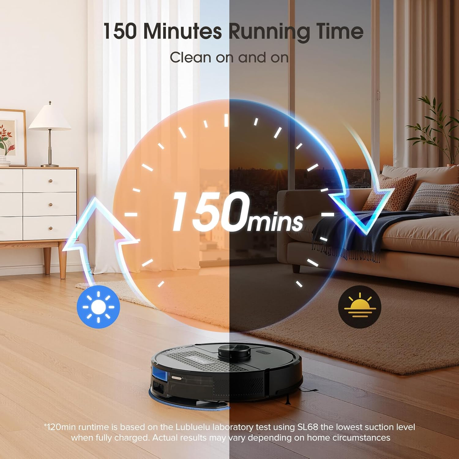 Lubluelu Robot Vacuum 4500Pa,3-In-1 Robot Vacuum and Mop,Lidar Navigation,5 Editable Mapping,24 No-Go Zones,54Db,App/Alexa,Robot Vacuum Cleaner SL68 for Hair,Hard Floor,Carpet image number 4