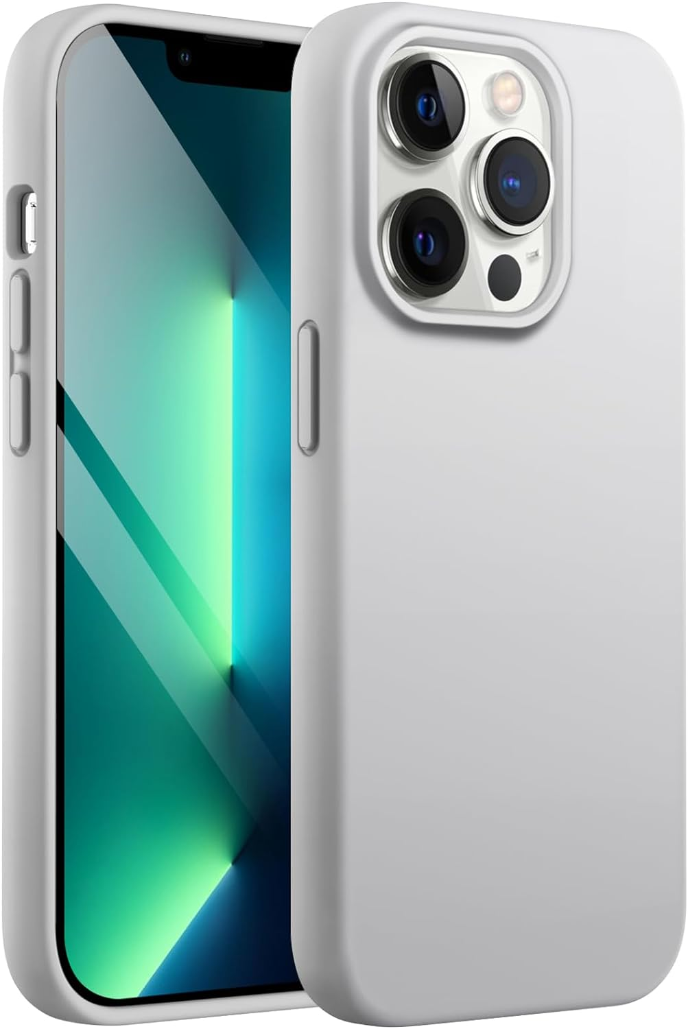 Jetech Silicone Case for Iphone 13 Pro Max 6.7-Inch, Silky-Soft Touch Full-Body Protective Phone Case, Shockproof Cover with Microfiber Lining (Black)