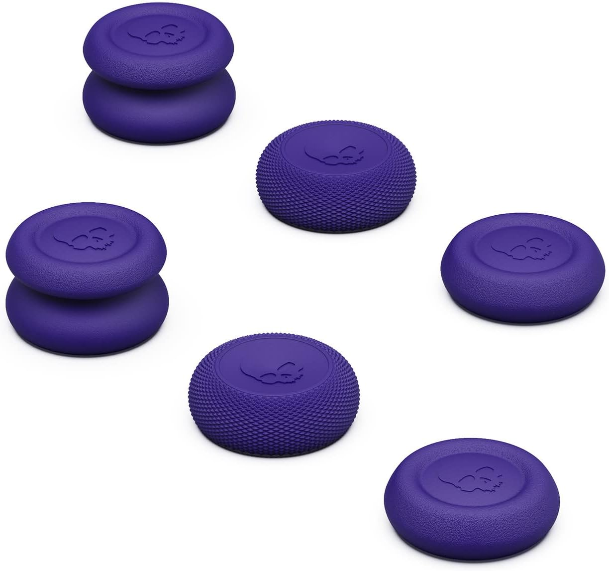 Skull & Co. Convex Thumb Grips Set: Skin, CQC Joystick Cap Analog Stick Cap for Steam Deck and ROG Ally - Neon Yellow, 2 Pairs (4Pcs) - Convex-Black image number 6