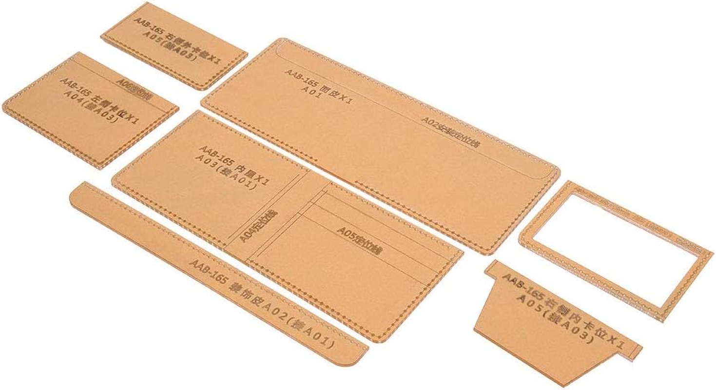 Lightweight Acrylic Wallet Template Stencil for DIY Leather Crafts. 1:1 Ratio. Weather Resistant. High Transparency. Suitable for Various Wallet Making Projects image number 6