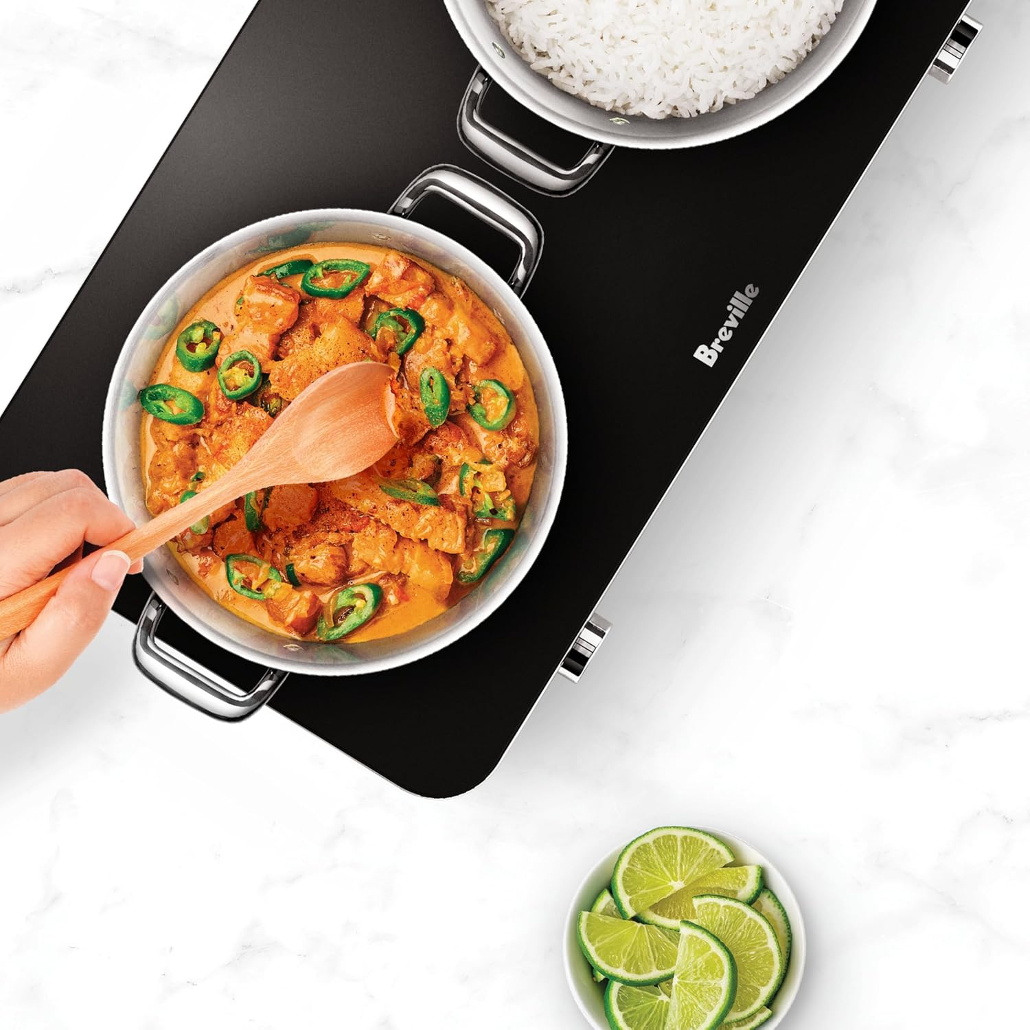 Breville, the Quick Cook Dual Zone Induction Cooker, Matte Black, LIC700MTB2IAN1