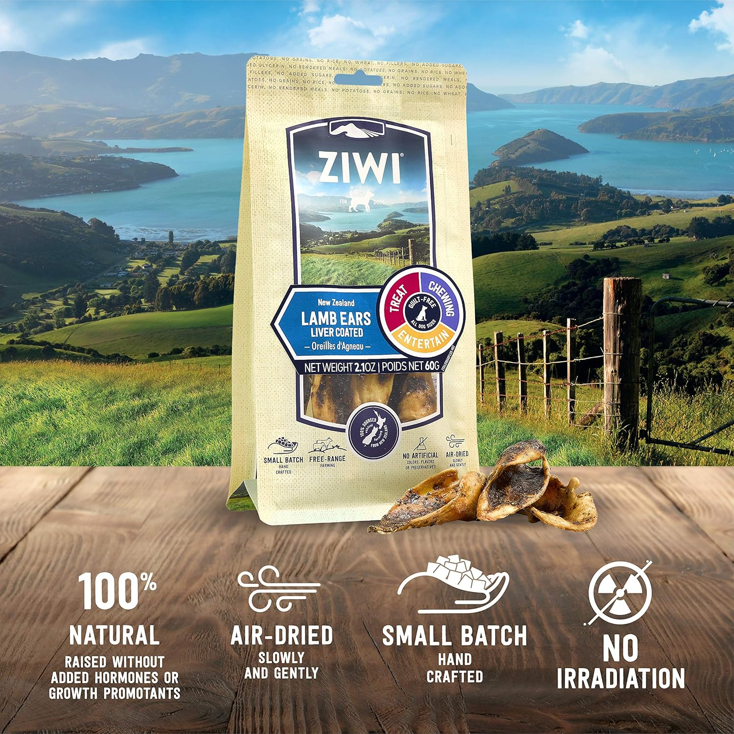 ZIWI Peak Dog Liver Coated Lamb Ears