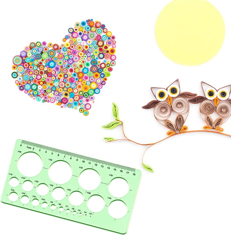 Circle Templates Measuring Geometry Ruler, Shape Stencils Drawing Set, Plastic Geometric Drawing Painting Stencils Oval Templates Scale Drafting Tools for School, Office, Building Formwork, Drawings image number 4