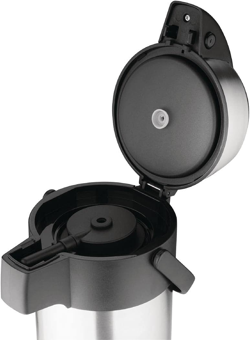 Olympia DP127 Pump Action Stainless Steel Double Wall Airpot, 3 Litre Capacity image number 3