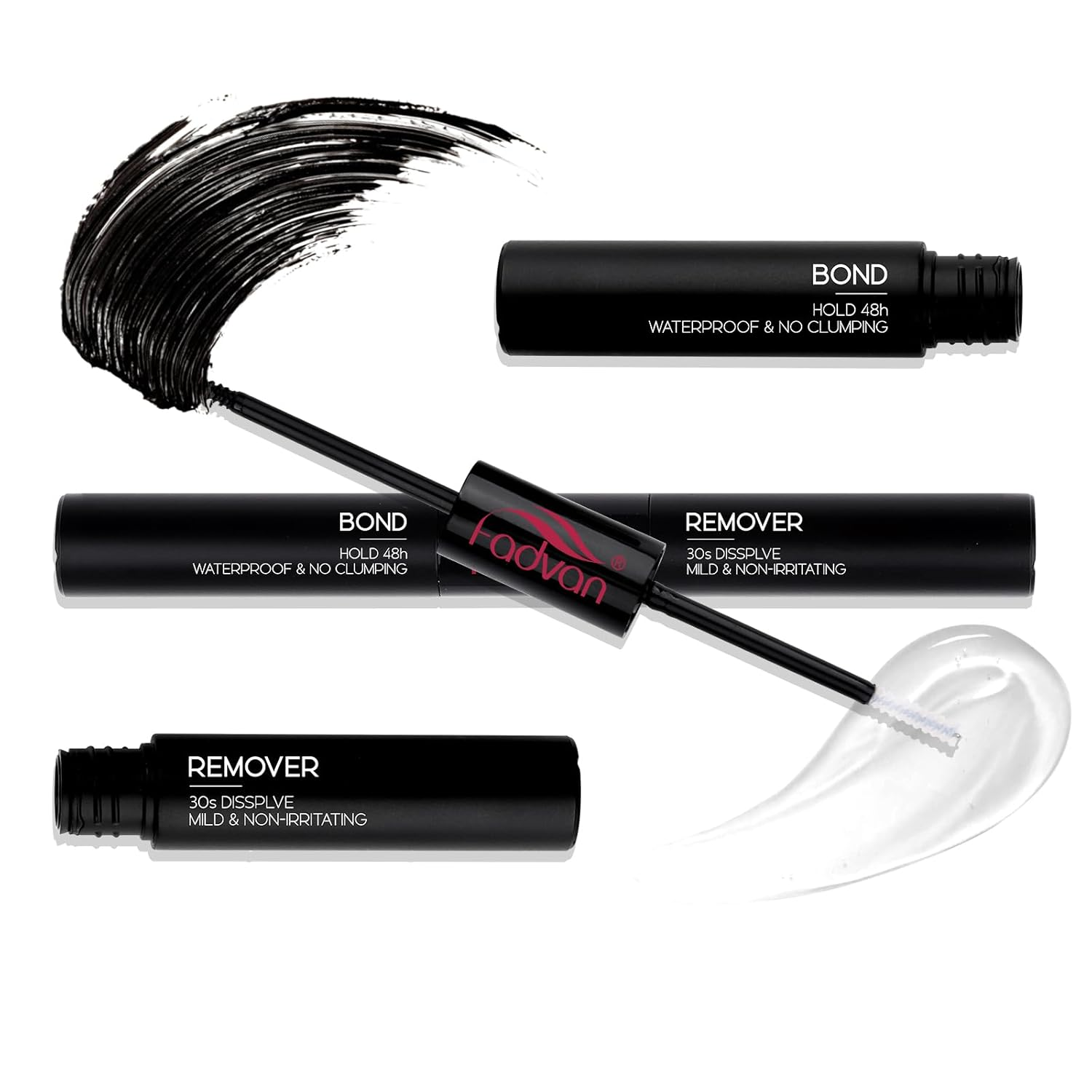 FADVAN Professional-Grade Eyelash Extension Glue - Black Adhesive, 5ML