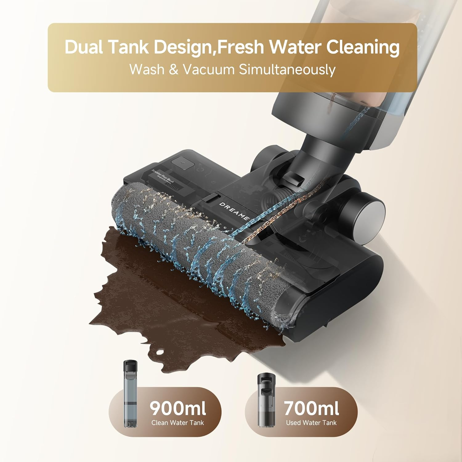 Dreame G10 Wet Dry Vacuum Cleaner, Cordless Vacuum Mop All in One with Auto Self-Cleaning, up to 30 Mins Runtime, Cordless Floor Cleaner Machine for Hard Floors, Edge Cleaning Wet Dry Vacuum image number 1