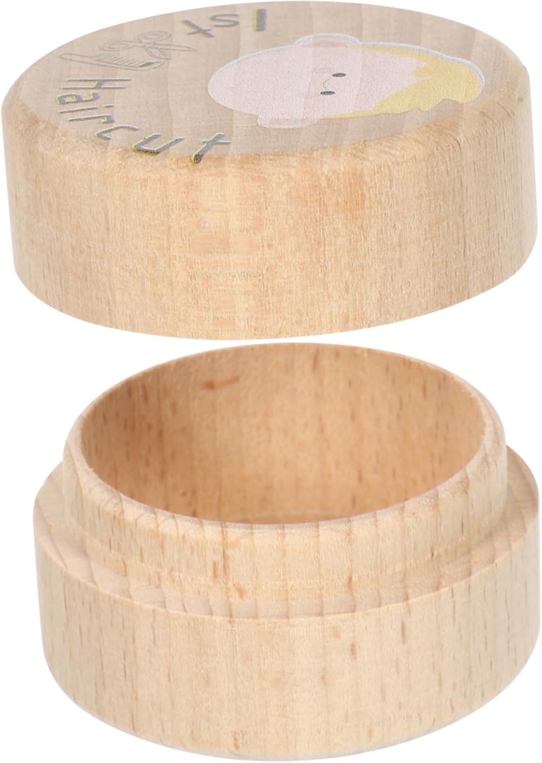 Memory Keepsake Box Wooden Haircut Storage Holder for Boys First Haircut Container with Capacity Thoughtful Present for Cherishing Precious Memories image number 4