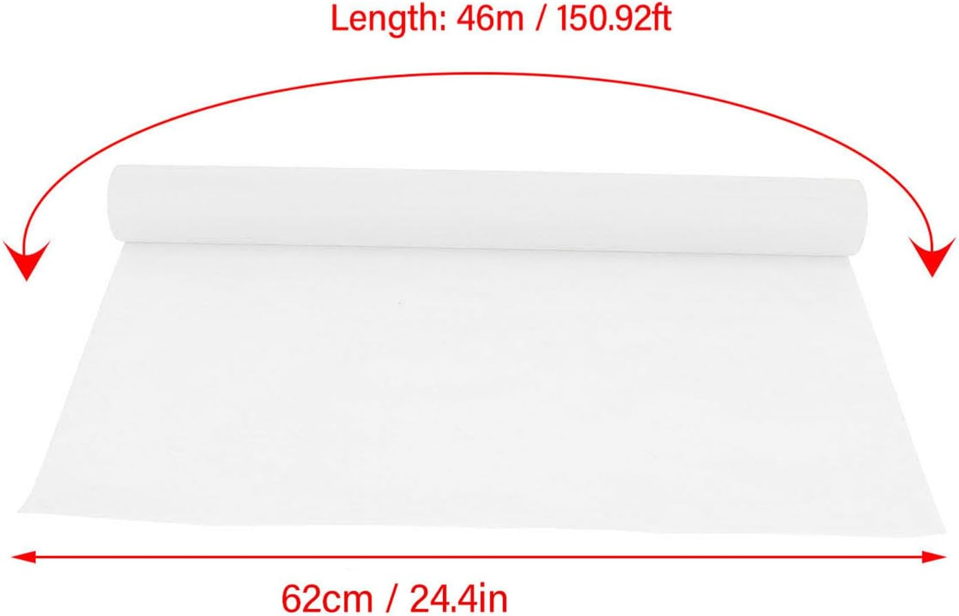 Tracing Paper Roll, 24 Inch White Trace Paper Roll Translucent Tracing Paper for Drawing Clear Tracing Patterns Paper for Sewing Sketching Crafts, Translucent Pattern Paper image number 2