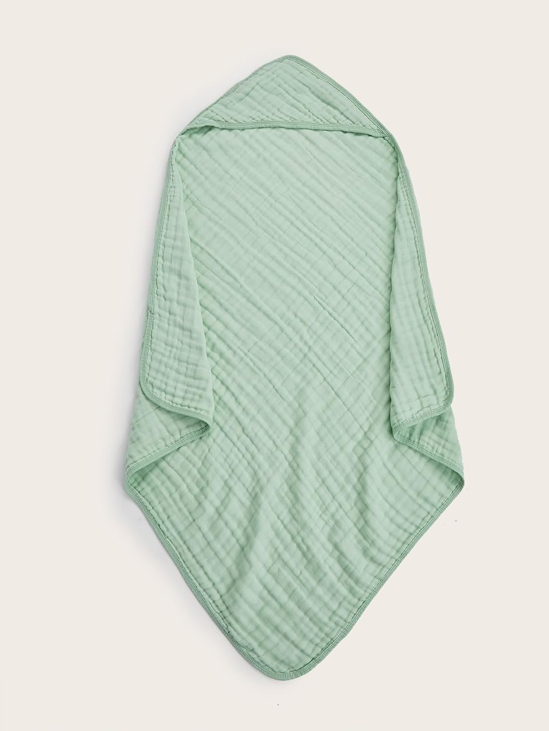 TMIELYBS Muslin Hooded Baby Towels 4Pack - 32X32 Inches, Premium 6-Layer 100% Cotton Extra Soft Absorbent Bath Towels for Infant, Newborn Gift Set (4 Pure Colors) - Brown-4Pack image number 5