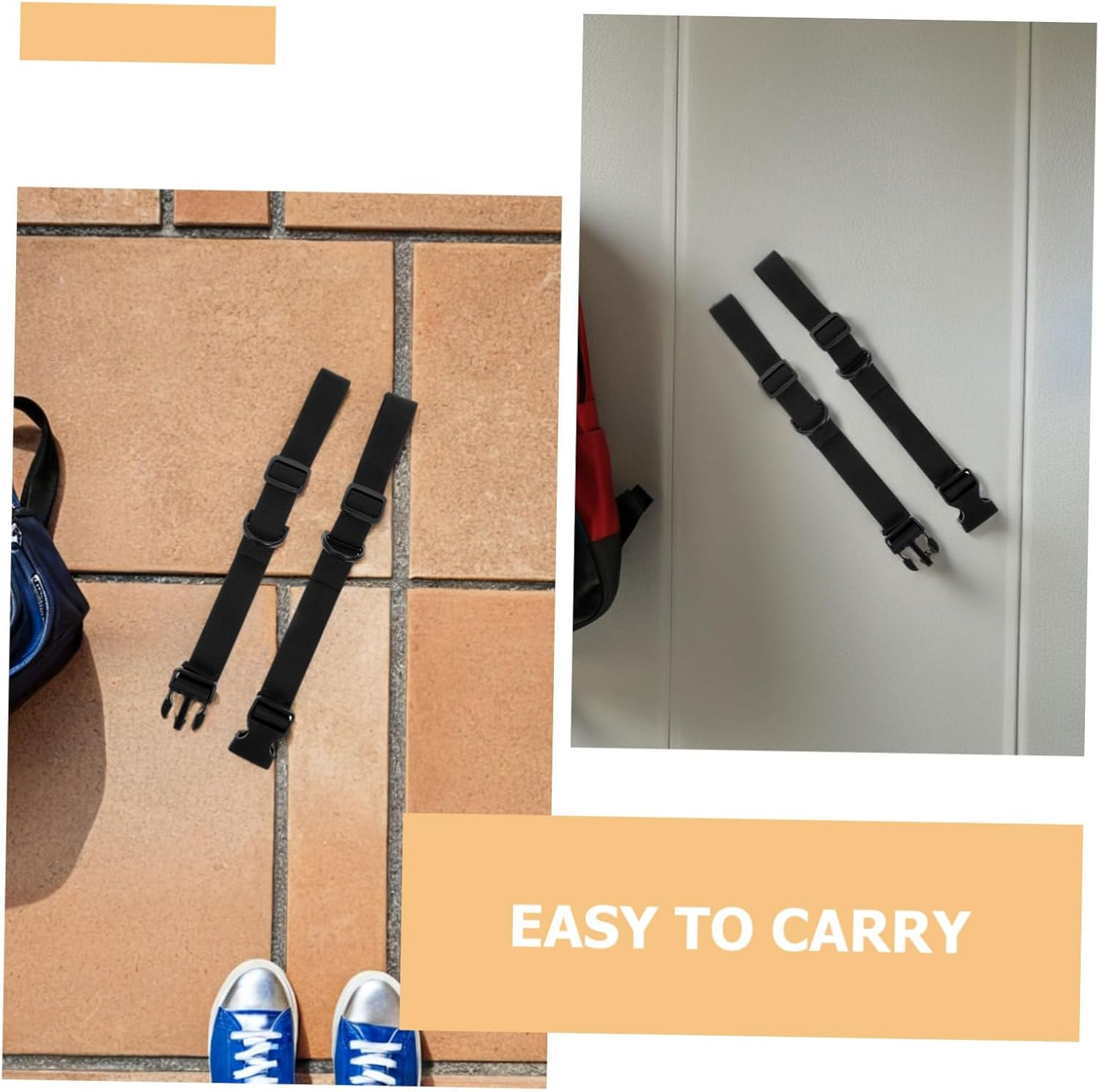 Balacoo 5Pcs Multi-Functional Luggage Connector Straps with Quick Release Buckles Adjustable Heavy Duty Carrying Belts for Suitcases Backpacks Yoga Mats and Outdoor Gear image number 2