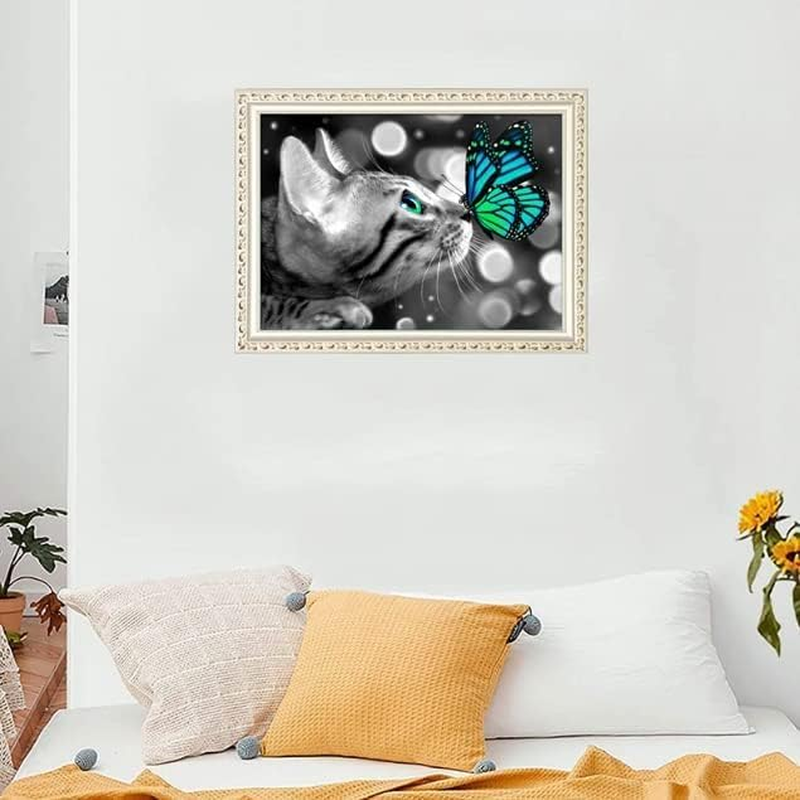 3 Pack Diamond Painting Kits for Adults, Betterjonny Cute Cat Diamond Painting by Number Kits DIY 5D Full Drill Crystal Rhinestone Arts and Crafts Perfect for Home Wall Decor(30 * 40Cm,30 * 30Cm)