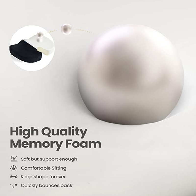 Lauriash Seat Cushion,Coccyx Car Seat Cushion for Office Chair, Desk Chair & Car Driving - Premium Heat Sensitive & Durable with Non Slip Bottom Memory Foam Sitting Pillow - Home Office Chair Cushion image number 2