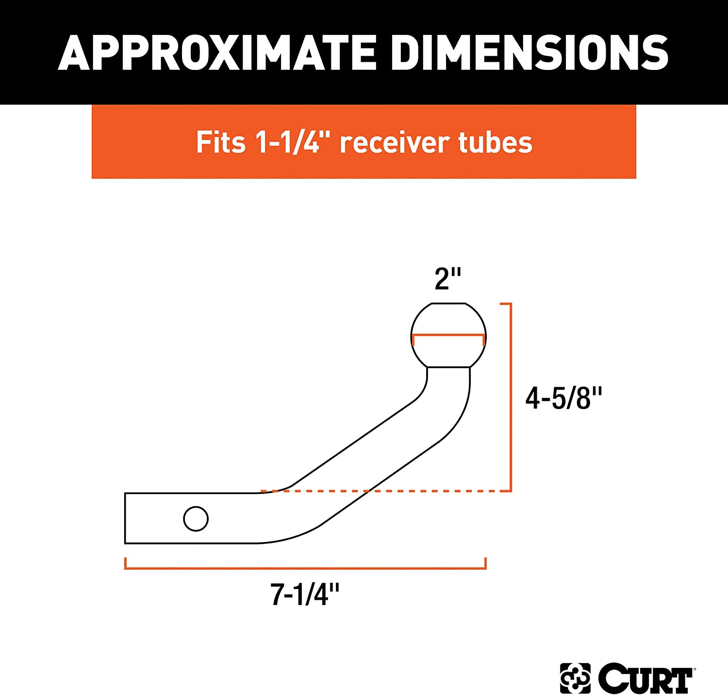 CURT 45572 Euro Mount Ball Mount image number 2
