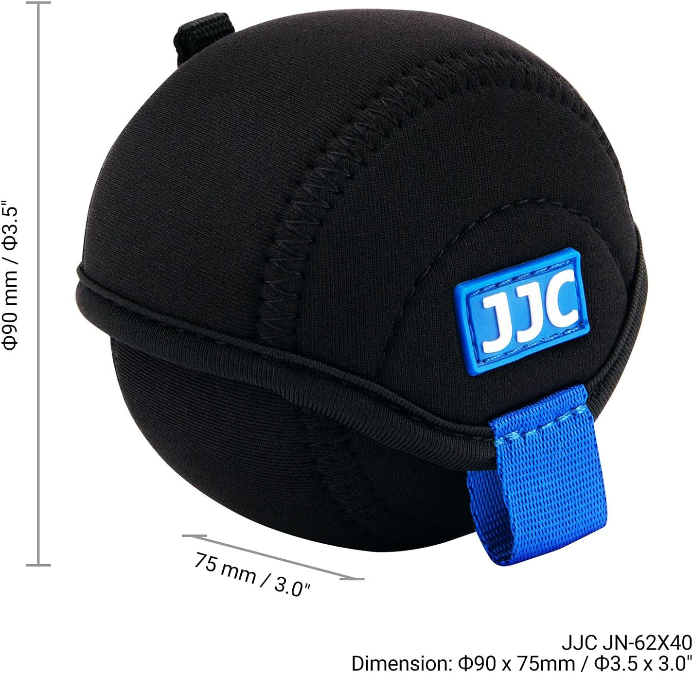 JJC Lens Case Pouch for Sony E PZ 16-50Mm F3.5-5.6 Oss/Nikon Nikkor Z DX 16-50Mm / Canon EF-M 22Mm F2 Stm/Olympus M.Zuiko Digital ED 14-42Mm Lens and Other Lens below 62 X 40Mm, with Carabiner X 1 image number 4