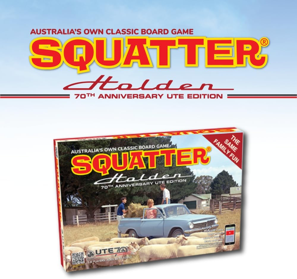 Squatter Holden 70Th Anniversary Edition Board Game for 2-6 Players, Ages 10 to Adult - Motorsport Board Game, Board Game, Family Game, Collector'S Item, Gift