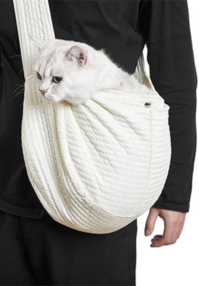 Small Dog Sling Carrier, Soft Portable Cat Carrier Bag with Widened Shoulder Strap, Dog Carrier Sling, Puppy Carrier Purse for Small Dogs Cats Outdoor Traveling Subway (M) image number 5