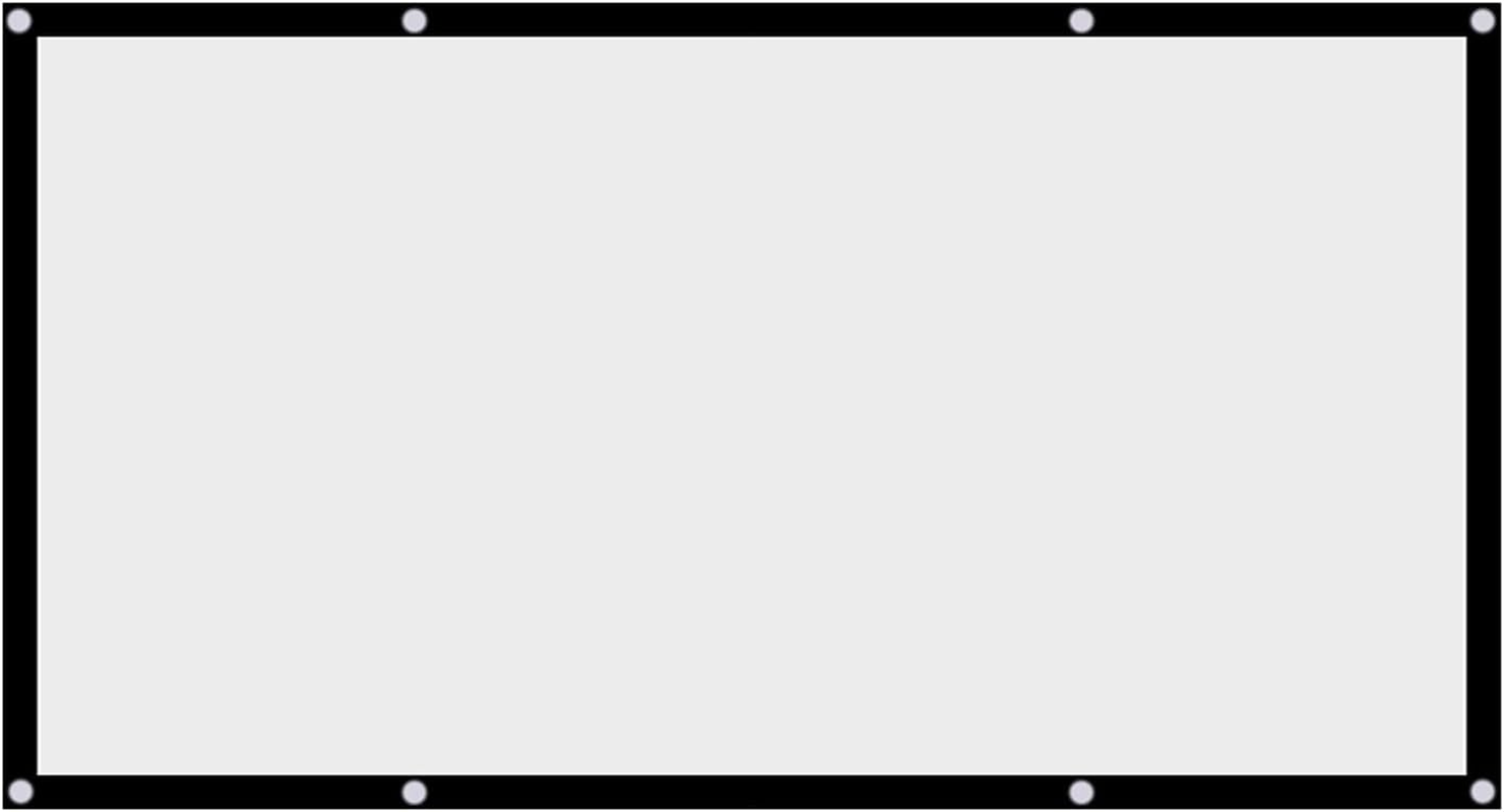 TIKATARER Compact 60-120 Inch White Projector Screen 16:9 with Hanging Holes for Easy Carrying, Projection Screen (120 Inches) image number 6