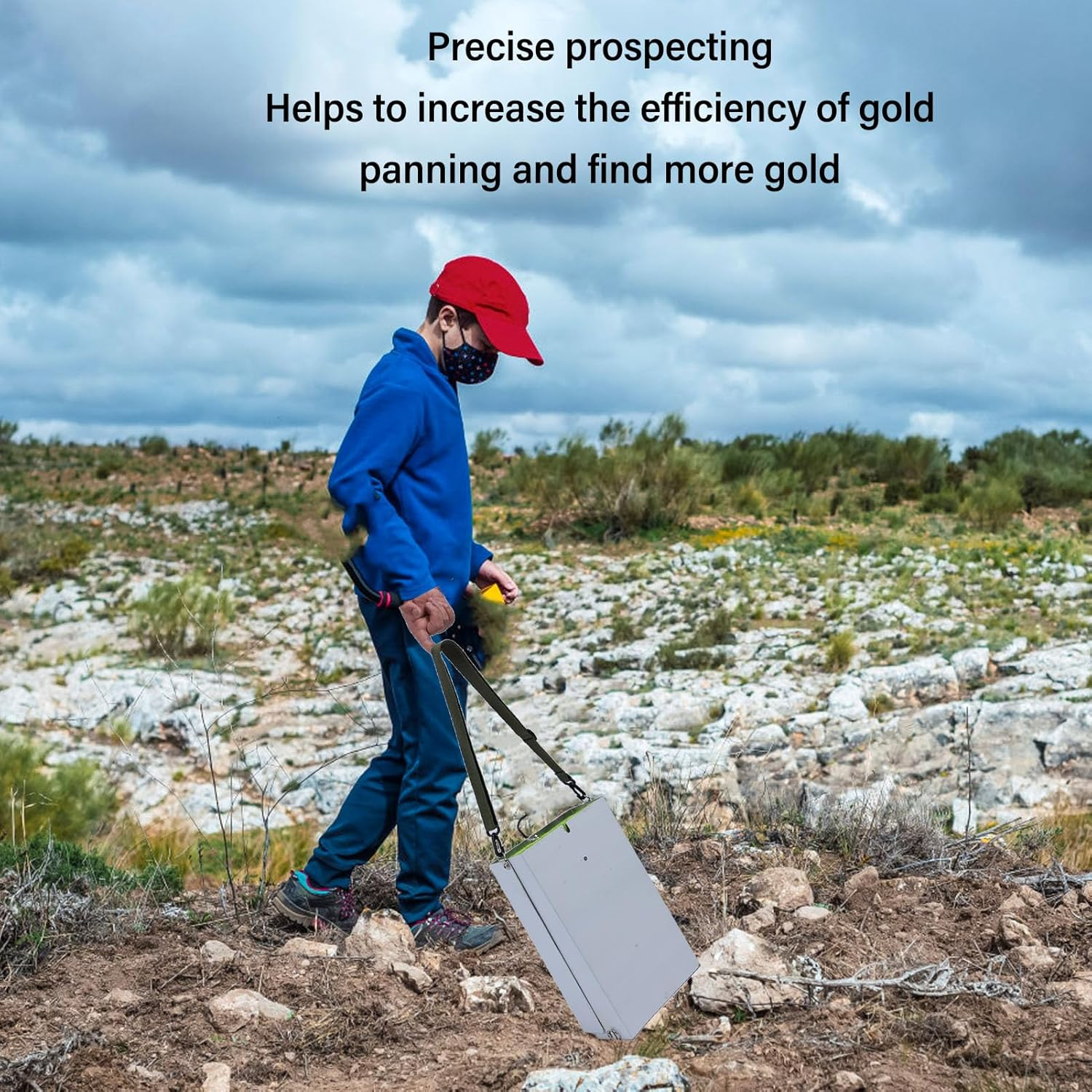 49.6In Folding Sluice Box for Gold Mining, Aluminum Alloy Gold Sluice Box, Gold Prospecting Mining Equipment for River Creek Gold Panning Dredging image number 1