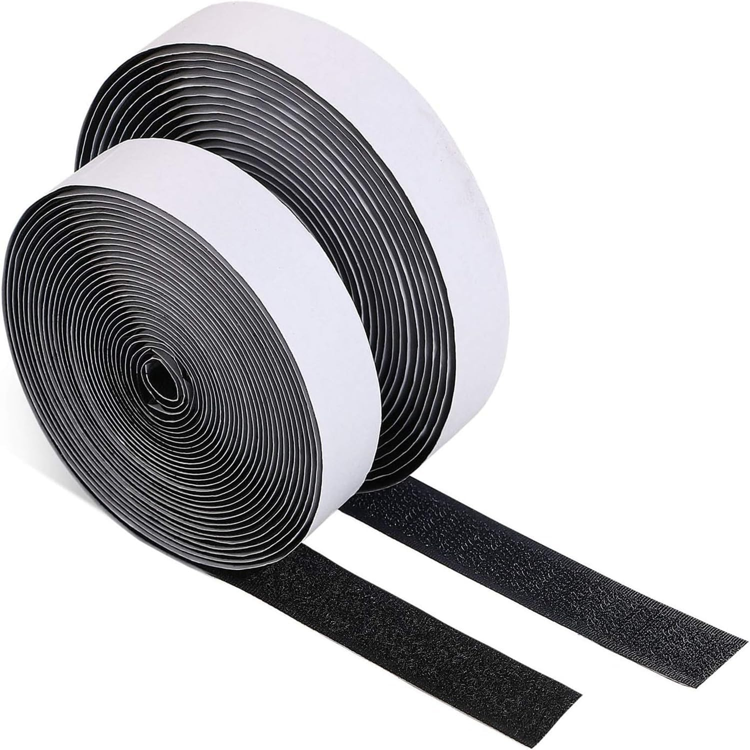 Self-Adhesive Hook and Loop, Hook and Loop Fastener Tape Self Adhesive Tape, Reusable Fastener, Hook and Loop Fastening Tape, Multipurpose Power Cable Organize (Black, 20Mm X 5M) image number 1